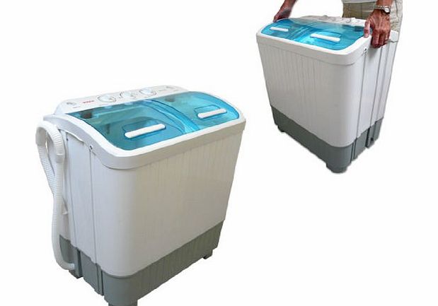 Good Ideas Portable Mini Twin Tub Washing Machine 3.5kg Cap with Spin Dryer 2kg Cap (889) Ideal for small loads