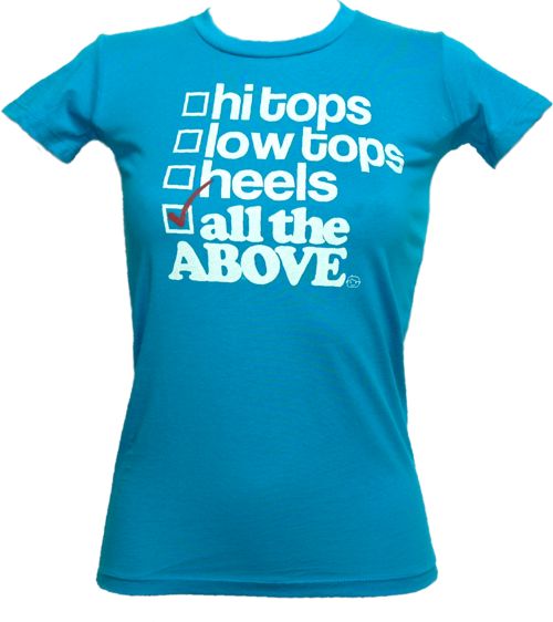 Hi Tops, Low Tops, Heels Ladies T-Shirt from Goodie Two Sleeves