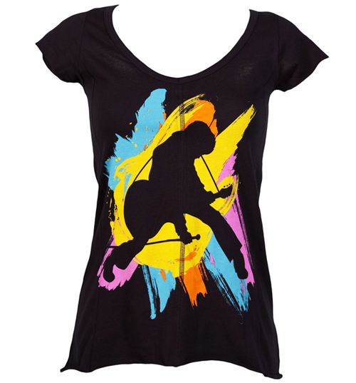 Ladies Elvis Rock Star Neon Print T-Shirt from
