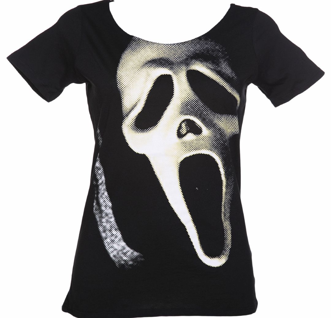 Ladies Scream Mask Slash Back Relaxed T-Shirt