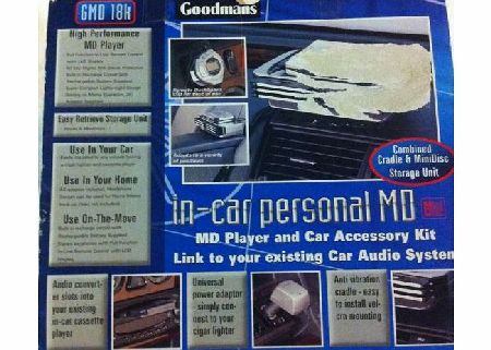 Goodmans  GMD18K Personal Mini Disc Player With Full Car Kit