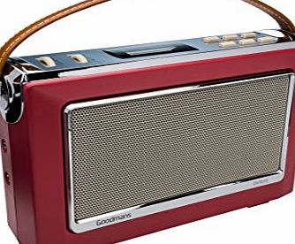 Goodmans  Vintage Style Digital Radio with Bluetooth - Berry Red