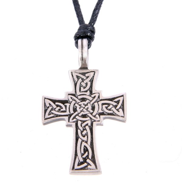Celtic Cross Pewter Pendant, Square