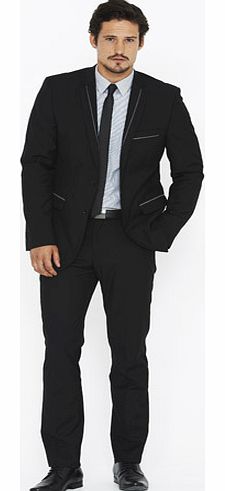 Contrast Piped Suit Jacket