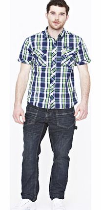 Mens Short Sleeve Check Shirt