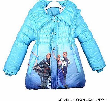 Kids Girls Frozen Elsa Anna Olaf Snowsuit Outwears Slim Lined Baby Coat Jacket