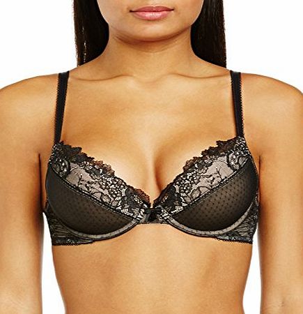 Gossard Womens Barely There Padded Plunge Everyday Bra, Black, 32E