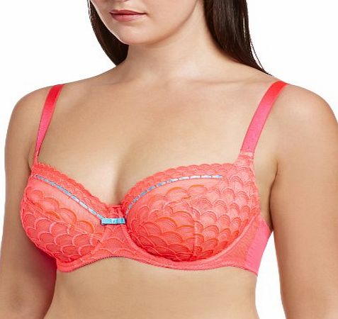 Gossard Womens Lola Scallop Lace Non Padded Soft Cup Everyday Bra, Pink (Neon Pink), 36E