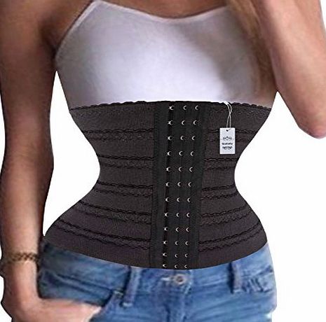 Gotoly Weight Loss Hourglass Waist Trainer plus size Body Cincher Sport Workout (2XL, Black)