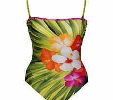 Gottex Floral print spaghetti strap swimsuit