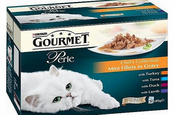Gourmet Perle Chefs Selection 12 x 85 g, Pack of 4, Total 48 Pouches