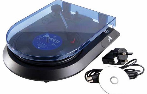 M15 Portable USB Stereo Record Player - Black