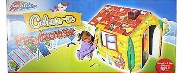 ANIMAL COLOUR-IN PLAY HOUSE SET JUMBO MARKERS SET NEW