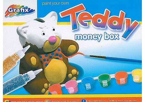 Grafix Paint Your Own Teddy Money Box