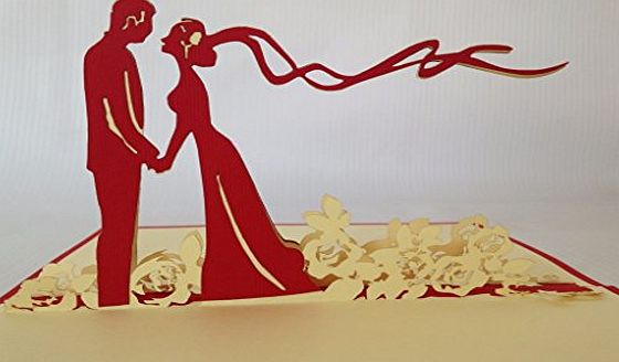GrandGift ``Happy Wedding `` 3D Pop Up Greeting Cards Anniversary Baby Birthday Easter Halloween Mothers Fathers Day New Home New Year Thanksgiving Valentine Wedding Christmas