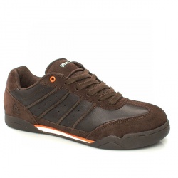 Male Kingpin Leather Upper in Brown and Orange