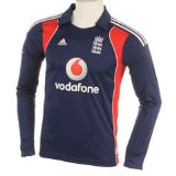 Gray Nicolls Adidas England One Day International LS Shirt Red/Navy Small