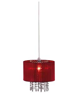 Grazia Voile Droplets Light Shade - Red