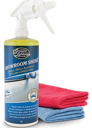 Showroom Shine 1Ltr + 2 Microfibre Cloths Waterless Car Polish
