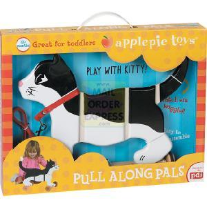 applepie toys Pull Along Pals Black and White Kitty