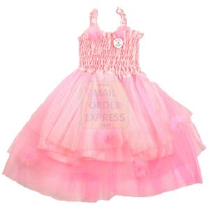 Great Gizmos Pink Poppy Large Pink Dress With Fluffy Pom Pom