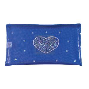Great Gizmos Pink Poppy Purple Sequin Heart Pouch
