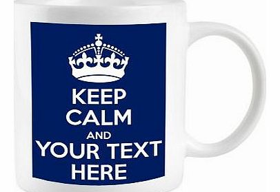 GreatDeals4you KEEP CALM AND CARRY ON PERSONALISED WITH ANY TEXT GIFT MUG CUP RETRO