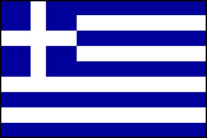 Greece paper table flag, 6`` x 4``