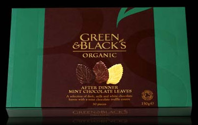 and Blacks - Organic After Dinner Mint Chocolate Leaves 150g