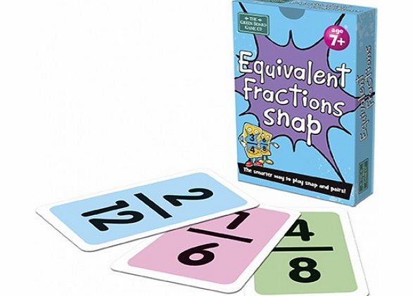 Green Board Games Equivalent Fractions Snap Card Game