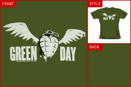Green Day (Flying Grenade) Skinny T-shirt