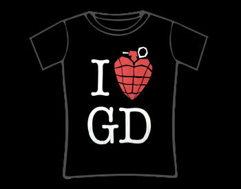 Green Day I Heart GD Skinny T-Shirt