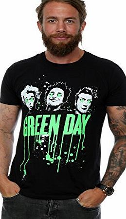 Green Day Mens Band Drip T-Shirt XX-Large Black