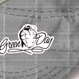 Green Day White Logo Charcoal Baseball