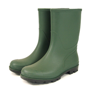 green Half Length Wellington Boot - Size 7/40-41