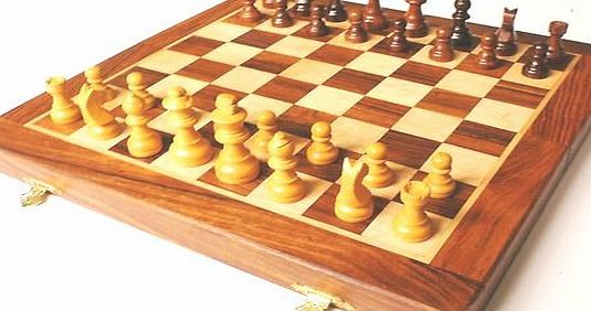 Green Toys And Games Solid Sheesham Wood Inlaid Folding Chess Set   Instructions