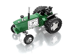 Green Vintage Tractor Miniature Clock 033151