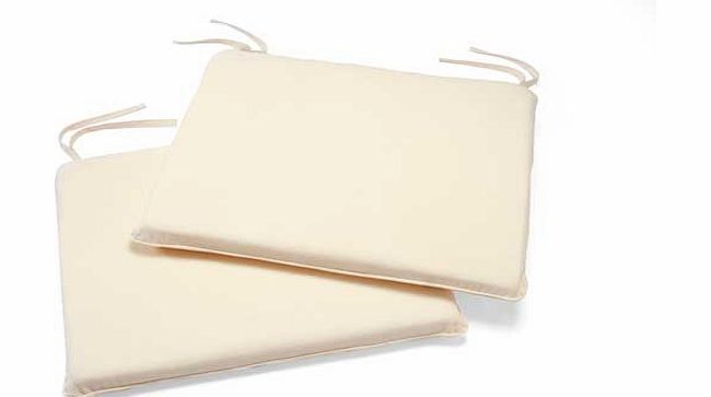 Greenhurst Versailles 2 Pack Garden Chair Cushions - White