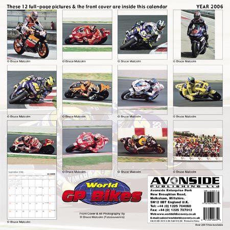 Greeting Cards and Calendars 2006 Moto GP Bikes Calendar