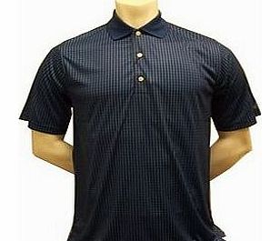 Greg Norman Mens Mini Check Printed Polo Shirt