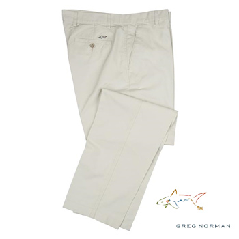 greg norman Single Pleat Microfibre Trousers CREAM