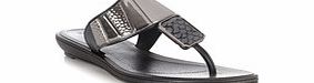 Grendha Allure black and snakeskin sandals