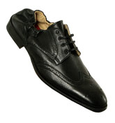 Black Leather Brogue Style Shoes