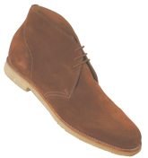 Mid Brown Suede Ankle Boots
