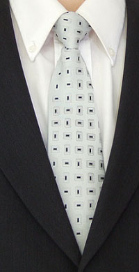 Black Rectangle Clip-on Tie