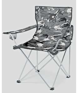 Grey Camouflage Folding Chair