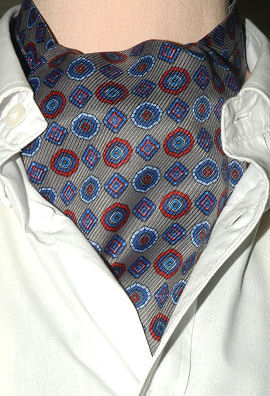 Grey Circle Square Casual Cravat