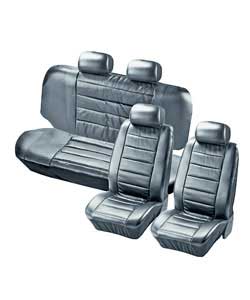 Grey Leather Look Seat Covers