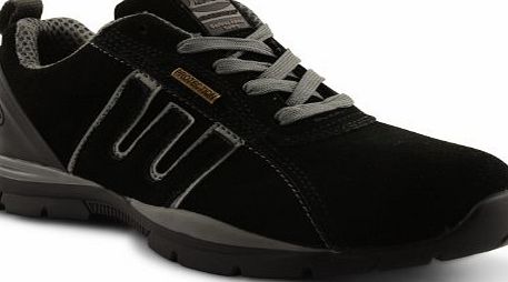 Groundwork New Ladies Groundwork Safety Steel Toe Cap Ankle Trainers Boots Size UK 3-8, Black Grey UK 6