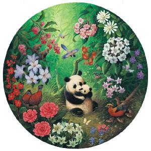 James Hamilton Grovely Puzzles Jungle Panda 500 Circular Piece Jigsaw Puzzle